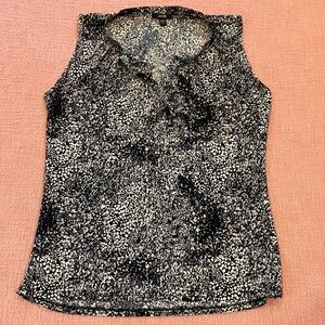 Jacob med wm’s Black brown and cream Sleeveless Blouse